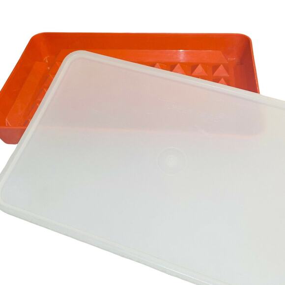 Vintage Tupperware Hot Dog Bacon Deli Meat Keeper Marinade Lid Paprika 1292 1293 - Picture 3 of 7